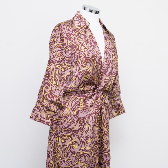 Cinq A Sept Dayna Rose Print Chiffon Midi Dress - Picture 7 of 15